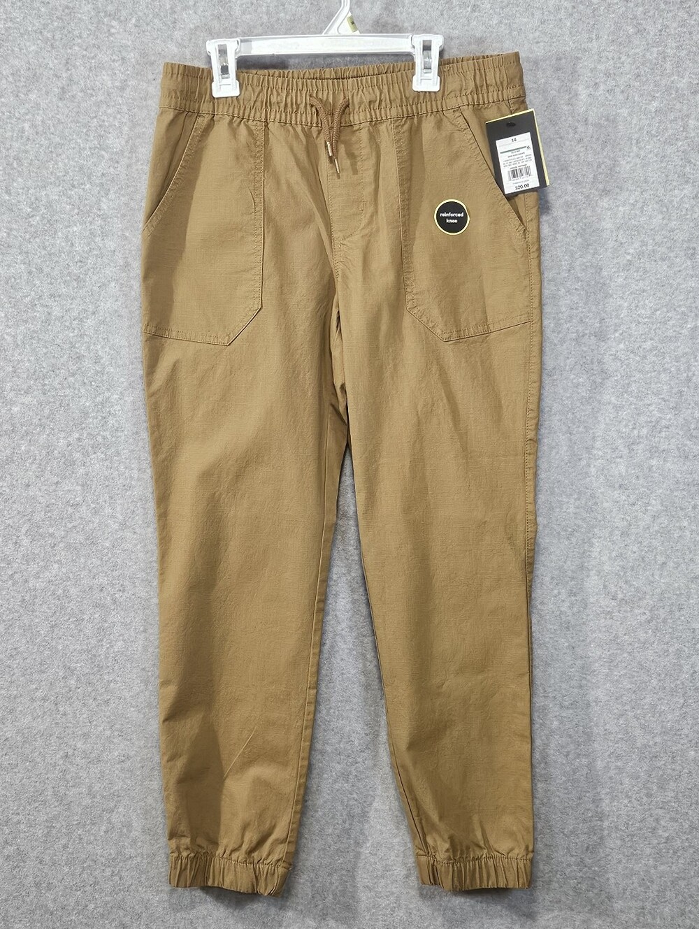 Boy's Khaki Casual Jogger Style Elastic Waist Pants By Art Class Boy's Sz 16